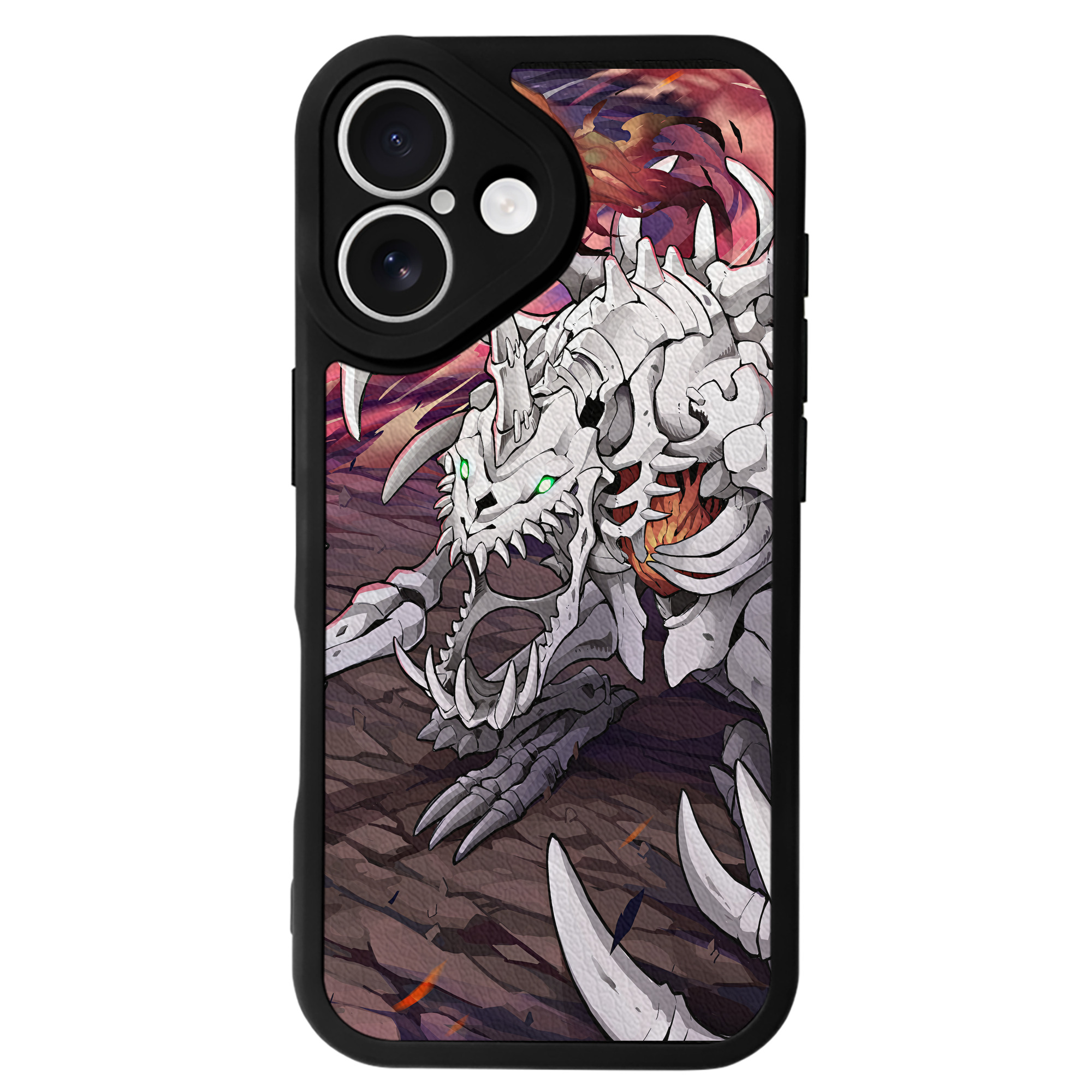 （画像用） Digimon デジタルモンスター/デジモン 【iPhone 16シリーズ対応】シリコンスマホケース（レザー調） 材質：シリコン